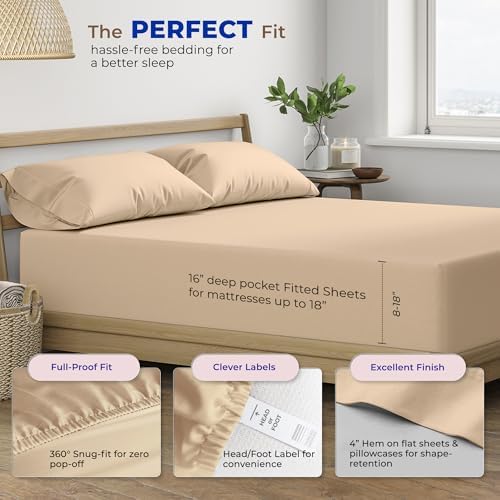 THREAD SPREAD 100% Egyptian Cotton Sheets Full Size - 600 Series Bliss
