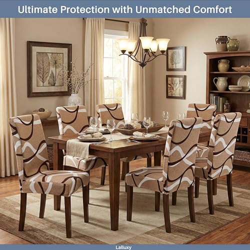 Stretchy Washable Parson Dining Chair Covers/Slipcovers Set of 4