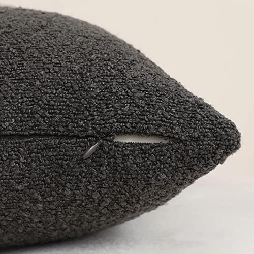 Jeneoo Graphite Grey Decorative Square Thick Accent Throw Pillow