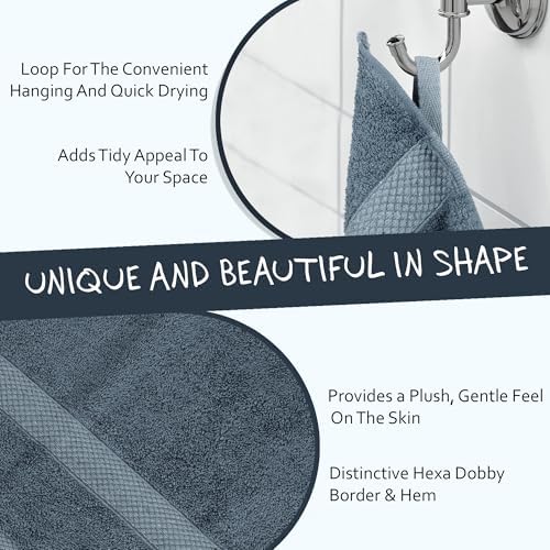 Hand Towels Cotton Set of 12, 16"x28" Cotton Soft Quick Drying Terry