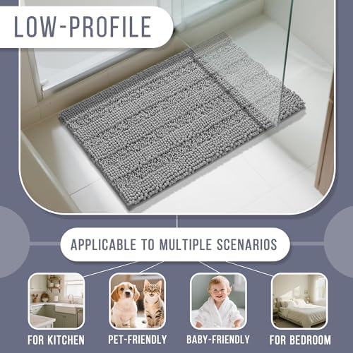 Yimobra Bathroom Runner Rugs 60"x24", Non Slip and Absorbent Bath Mat