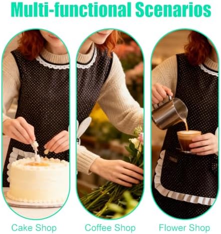 DONGKER Kitchen Apron,2 PCS Adjustable Chef Canvas Work Aprons with