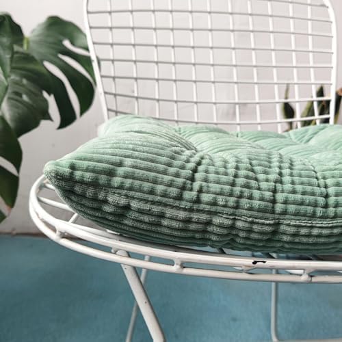 Tufted Corduroy Chair Cushions Set of 2 Solid Color Soft Comfort Chair