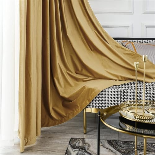 Blackout Velvet Curtains for Bedroom Window,Luxury Thermal Insulated