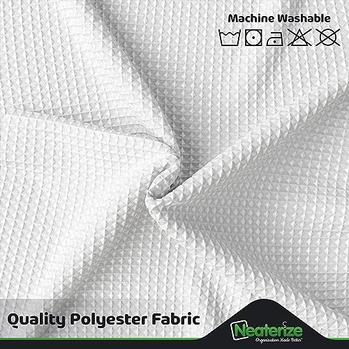 NEATERIZE Shower Curtain White - Hotel Style Shower Curtains for