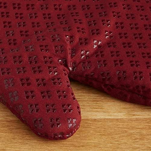 KitchenAid Asteroid Oven Mitt Set, 7"x12.5", Smoked Paprika Red