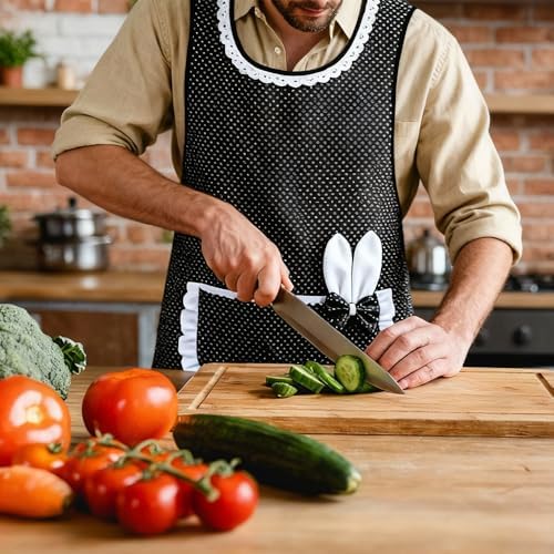 DONGKER Kitchen Apron,2 PCS Adjustable Chef Canvas Work Aprons with