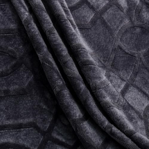 Soft Cozy Fleece Queen Size Blanket, 90x90 Inches – Lightweight Plush
