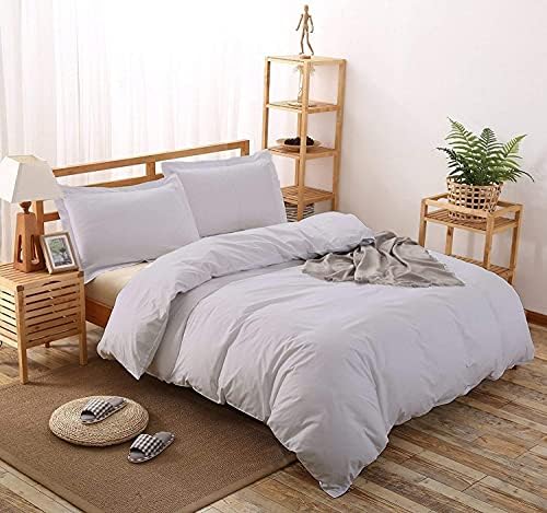1 PC Plain Duvet Cover Set King (106'' x 90'') Size Light Grey 100%