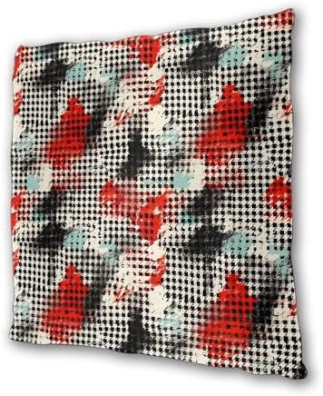 Pack of 2 Short Plush Throw Pillow Covers 22 X 22 Inch, Abstract