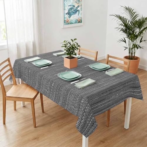 Savannan Rectangle Tablecloths, Modern Minimalist Light Gray