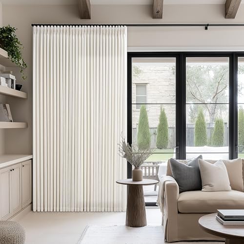 120 Inches Long 60 Inch Width Pleated Curtains Natural Cream 60x120