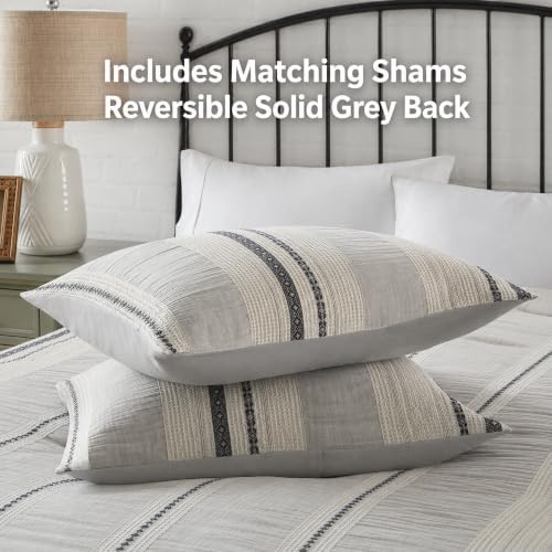 Hyde Lane King Size Comforter Set, Boho Tufted 3-Piece Bedding Sets
