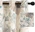 MYSKY HOME Linen Style Curtains 95 Inch Length Semi Sheer Light