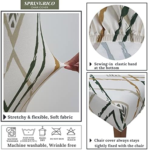 SPRINGRICO Chair Covers for Dining Room Set of 4, Stretch Dining Chair