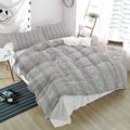 Duvet Cover Set Queen, Abstract Classic Striped 3 Piece Bedding Set