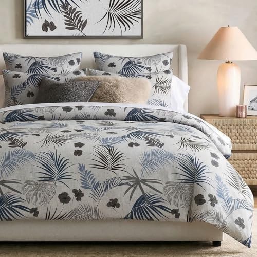 Bedorm 100% Cotton Duvet Cover Set Queen Vintage Floral Bedding Set