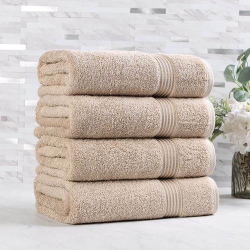 Superior Egyptian Cotton 4-Piece Bath Towel Set for Shower, Bath, Spa