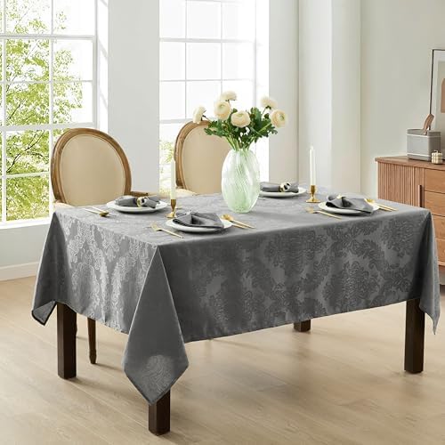 Newbridge Holiday Barcelona Damask 52 x 52 Inch Square Tablecloth