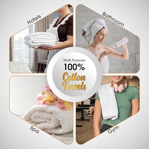 Ample Decor 100% Cotton Bathroom Towel Set, 600 GSM, Soft & Absorbent