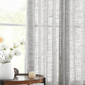 Grey Semi Sheer Curtains for Bedroom Living Room 52x63inch Grommet Top