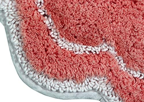 Home Weavers Allure Collection 100% Cotton Tufted Bathroom Rug, Soft