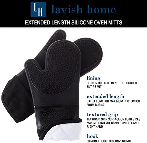Silicone Oven Mitts – Extra Long Professional Quality Heat Resistant