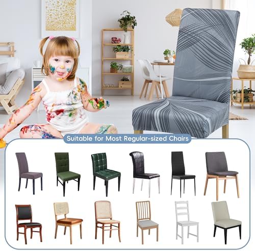Dining Chair Covers, Dining Room Chair Cover Set of 4