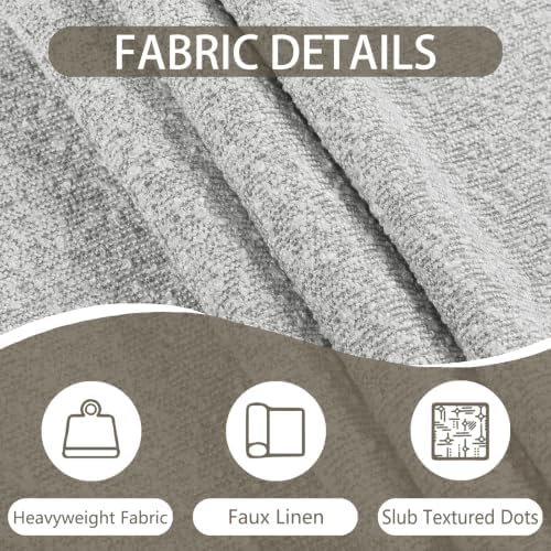 ChadMade 1 Panel Lined Slub Textured Dots Pinch Pleat Curtain 52W x