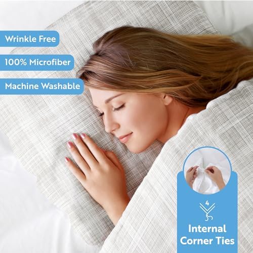 Linen Market Duvet Cover Queen (Gray) - Experience Hotel-Like Comfort