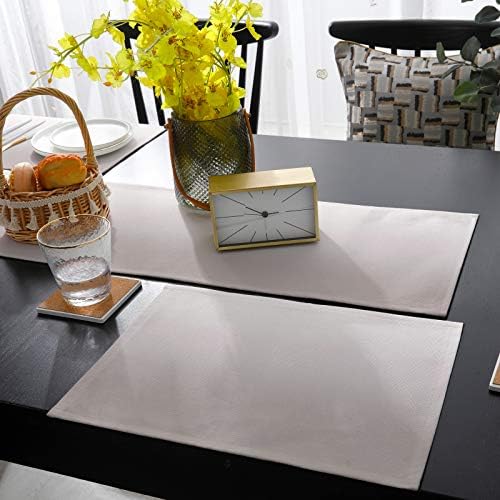 Beige Ombre Table Runner and Placemats for Dining Tables, Burlap