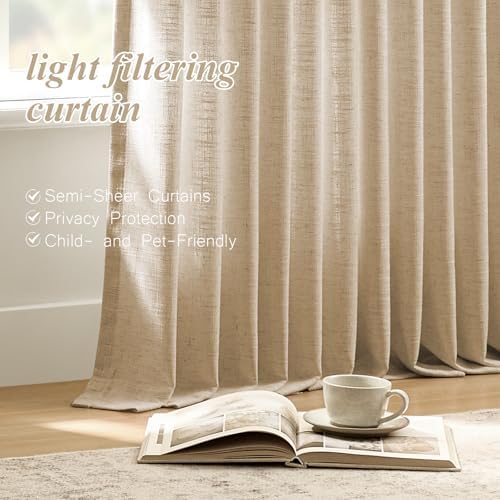 AUSSPVOCT Curtains 84 Inch Length 2 Panels Set for Living Room