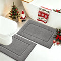 IM HOME Grey Bathroom Rugs Sets 2 Piece, Ultra Soft Plush Fluffy