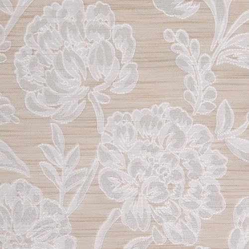 Laura Ashley Wrinkle Resistant Annaleigh Tablecloth, 60" x 84", Taupe