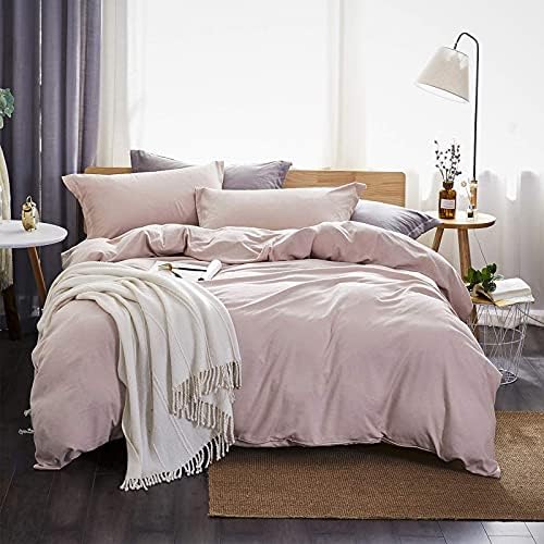 Dreaming Wapiti Duvet Cover Queen,Washed Microfiber Pink Queen Size