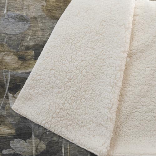 Addison Rugs ASB613 Taupe 50" x 70" Oversized Sherpa Throw Blanket