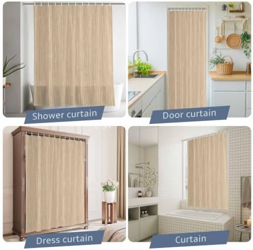 Shower Curtain for Bathroom Minimalist Light Khaki Bathtub Curtains