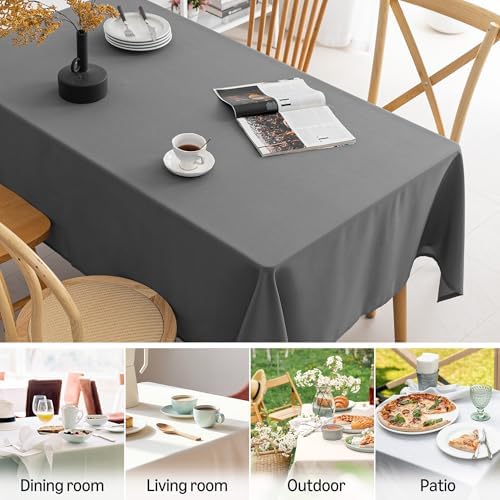 Amazon Basics Thin Rectangle Tablecloths, Water-Resistant Textured