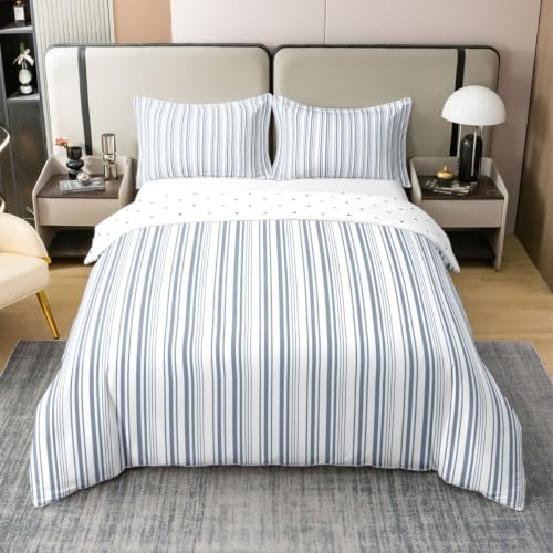 Manfei Geometric Stripe Girls Bedding Set Twin Size 100% Cotton