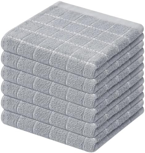 Cotton Kitchen Towels, Reusable Absorbent Dish Cleaning Cloths