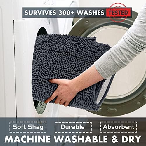 LuxUrux Bath Mat, Extra-Soft Plush Non-Slip Bathroom Rug, Luxury