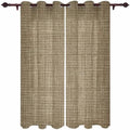 Curtains 96 Inches Long 2 Panels, Vintage Brown Grommets Window