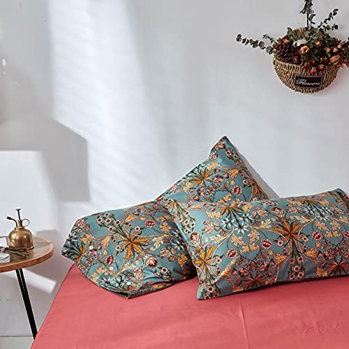 mixinni Soft Cotton Vintage Floral Pattern 2 Piece King Size Pillow