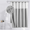Barossa Design Cotton Waffle Weave Shower Curtain with Snap-in Liner