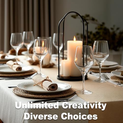 12 Pack Burlap Table Runners 12x108 Inch - Natural Jute Rustic