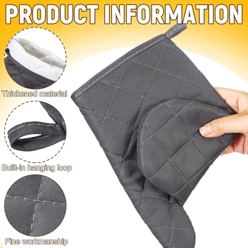 Geyoga Oven Mitts Heat Resistant Kitchen Long Oven Gloves Mitts Thick