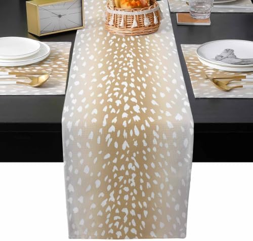 Linear Ombre Table Runner and Placemats Set of 6 Subtle Fade Fabric