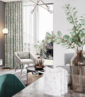 Room Darkening Curtains 72 inches Long for Living Room Floral Jacquard