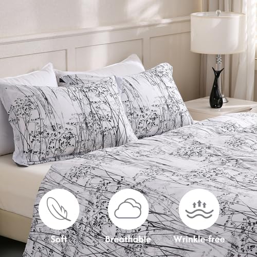 LONAVA King Botaincal 3 Pcs Duvet Cover Set, Breathable Soft