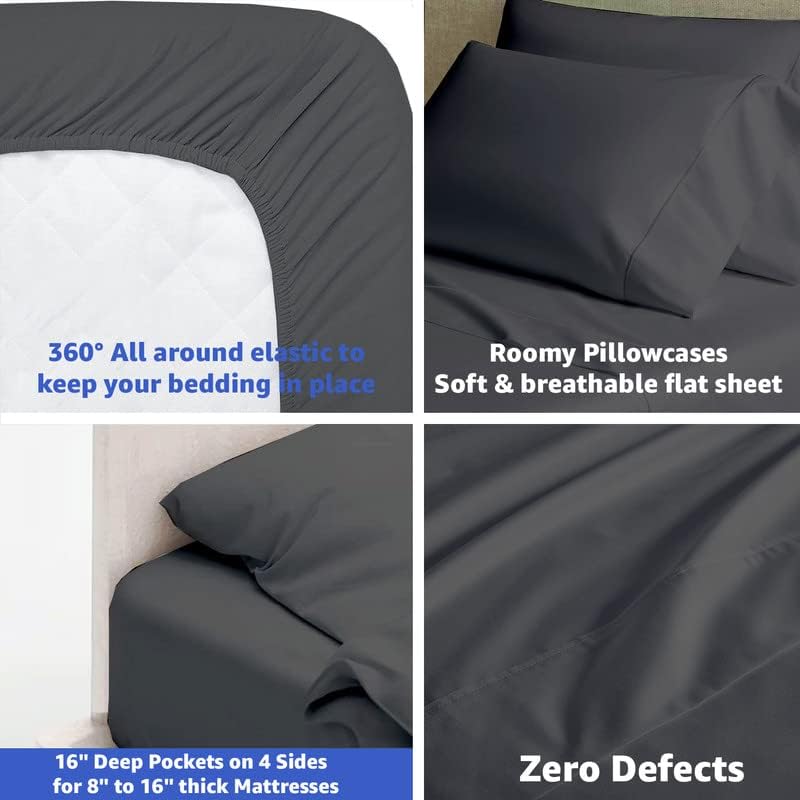Mattress-Homes King Sheet Set 4 Piece – Ultra Soft Cooling Breathable